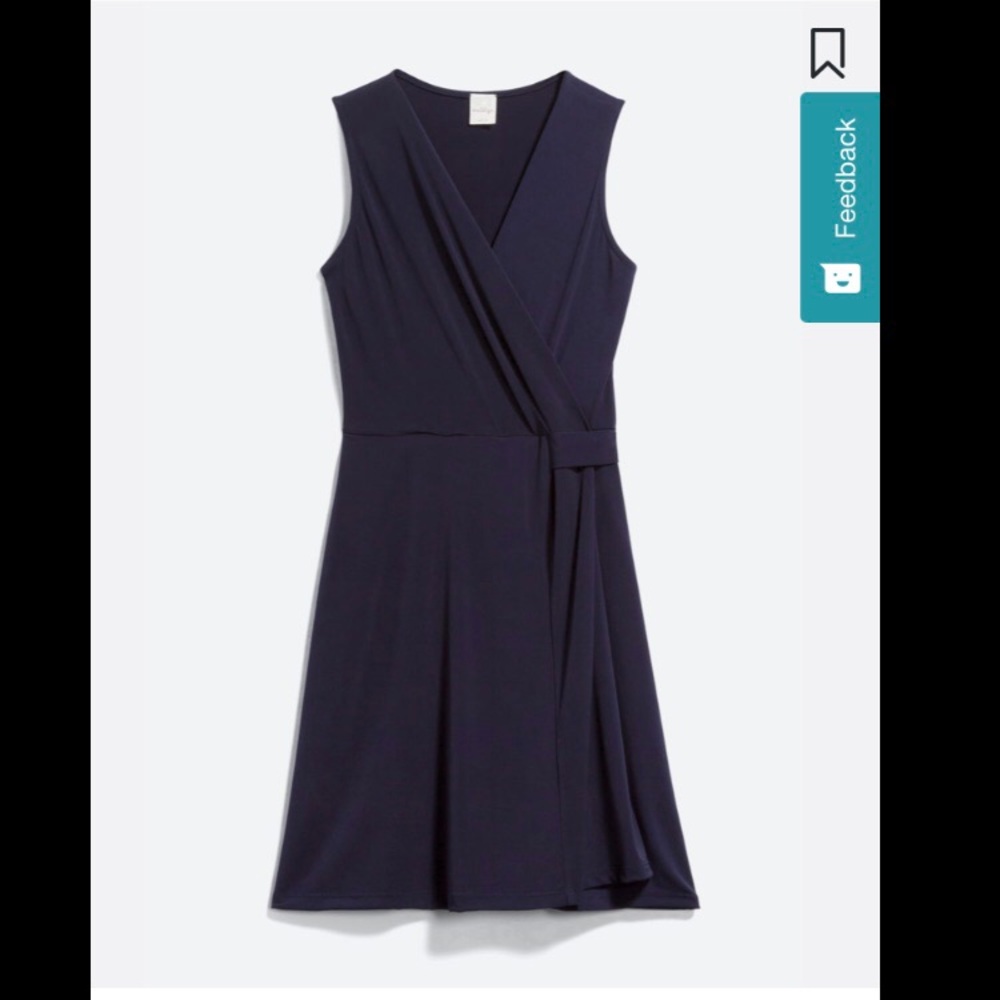 Hailey 23 Seanna Faux Wrap Knit Dress -  NAVY - Small